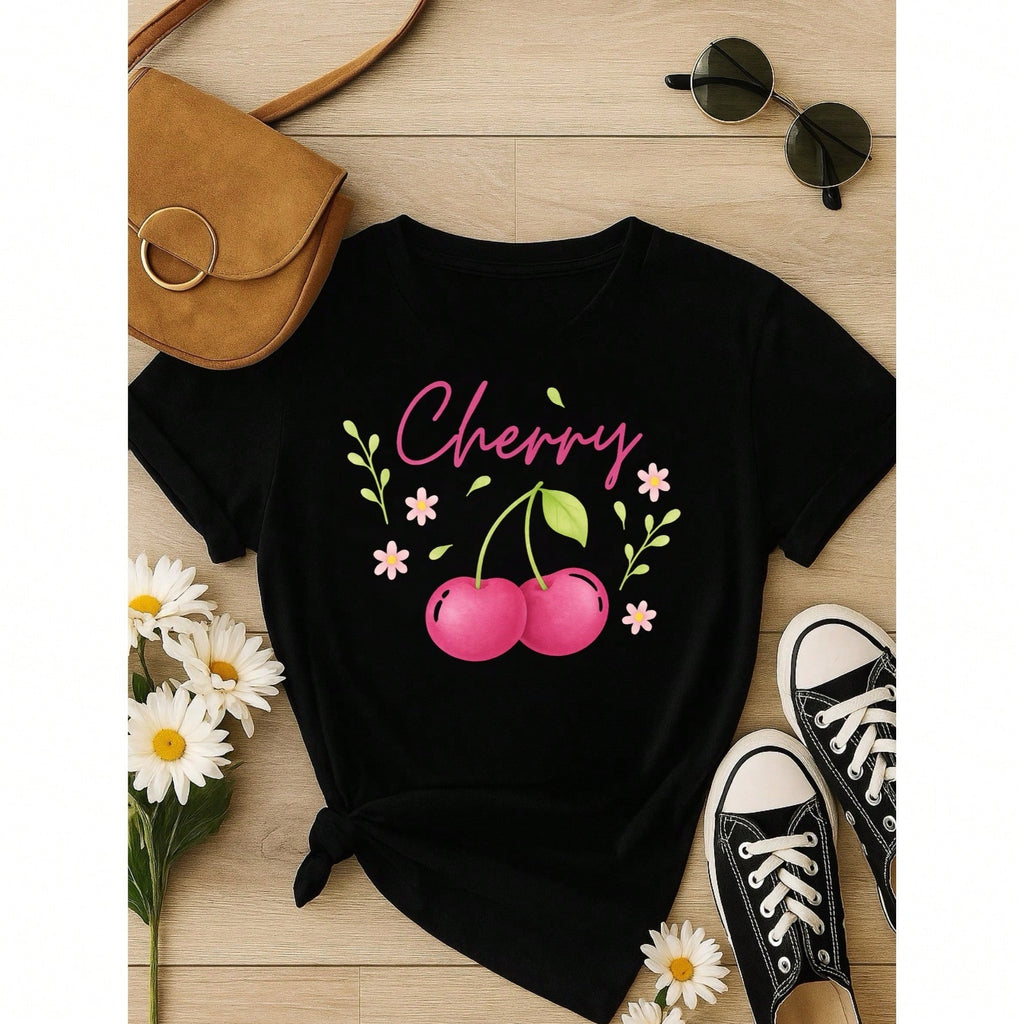 T-Shirt Feminina de Algodão Blusa Básica Estampada 100% Algodão – Onça Cute e Frase Divertida