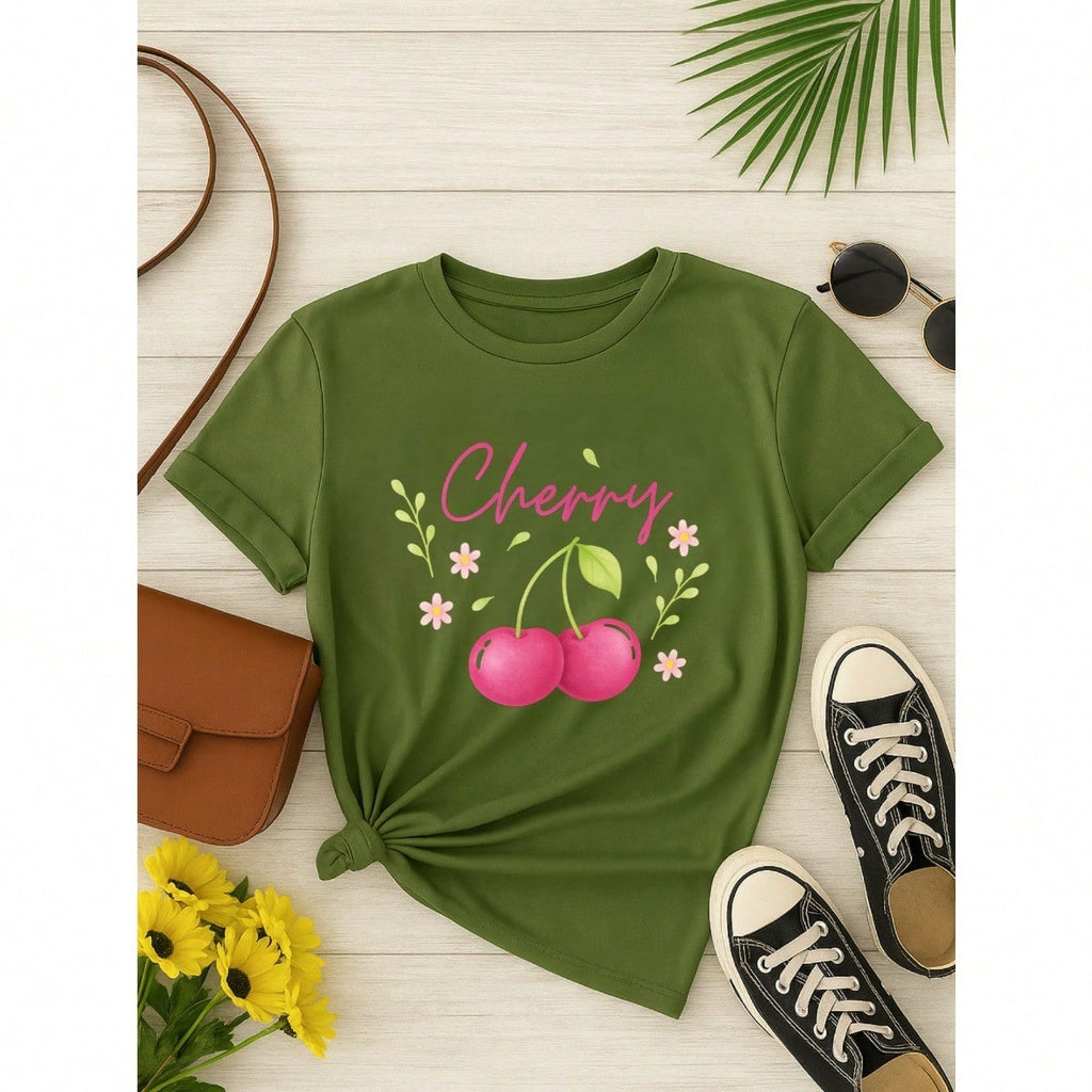 T-Shirt Feminina de Algodão Blusa Básica Estampada 100% Algodão – Onça Cute e Frase Divertida