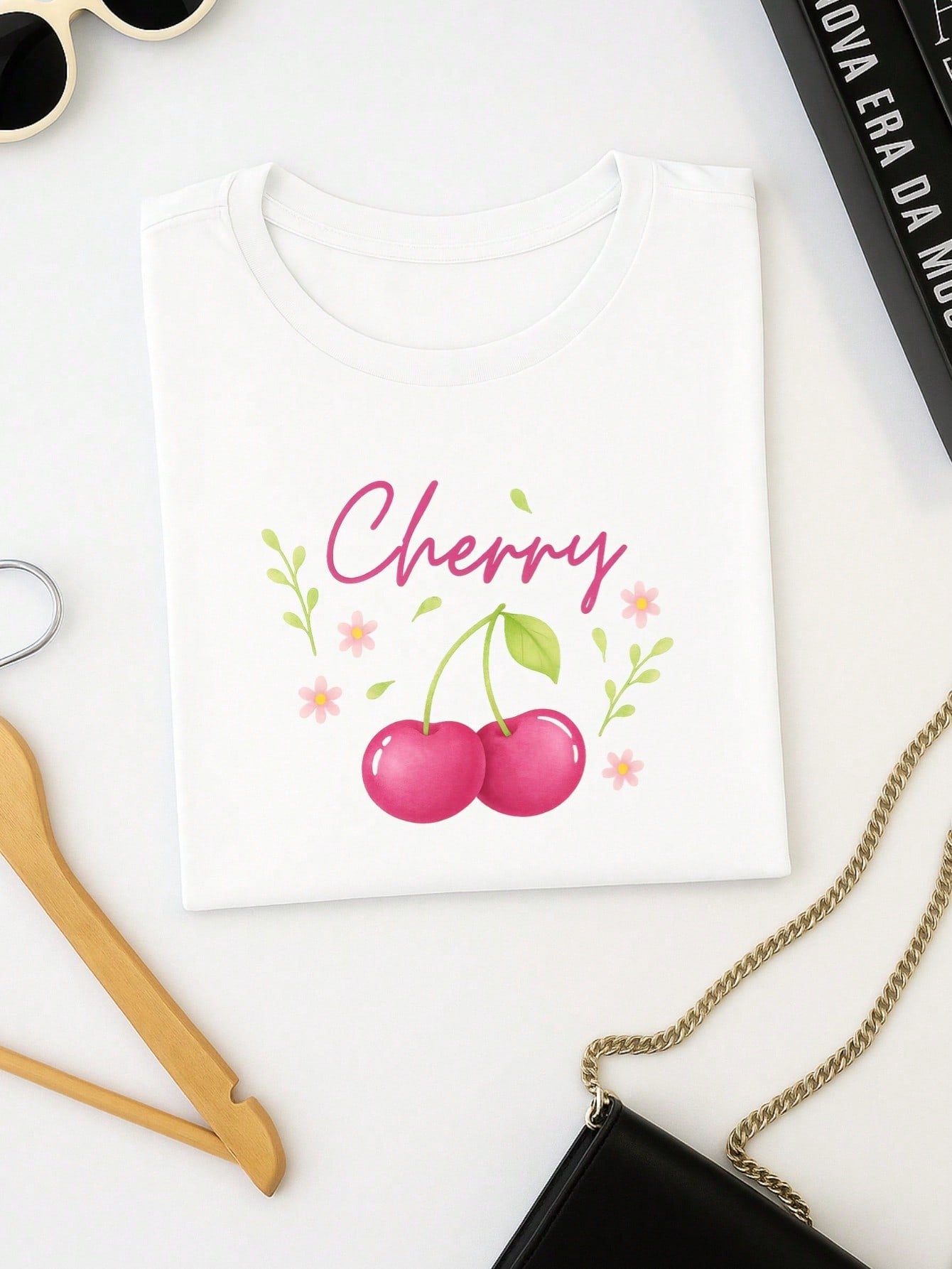 T-Shirt Feminina de Algodão Blusa Básica Estampada 100% Algodão – Onça Cute e Frase Divertida