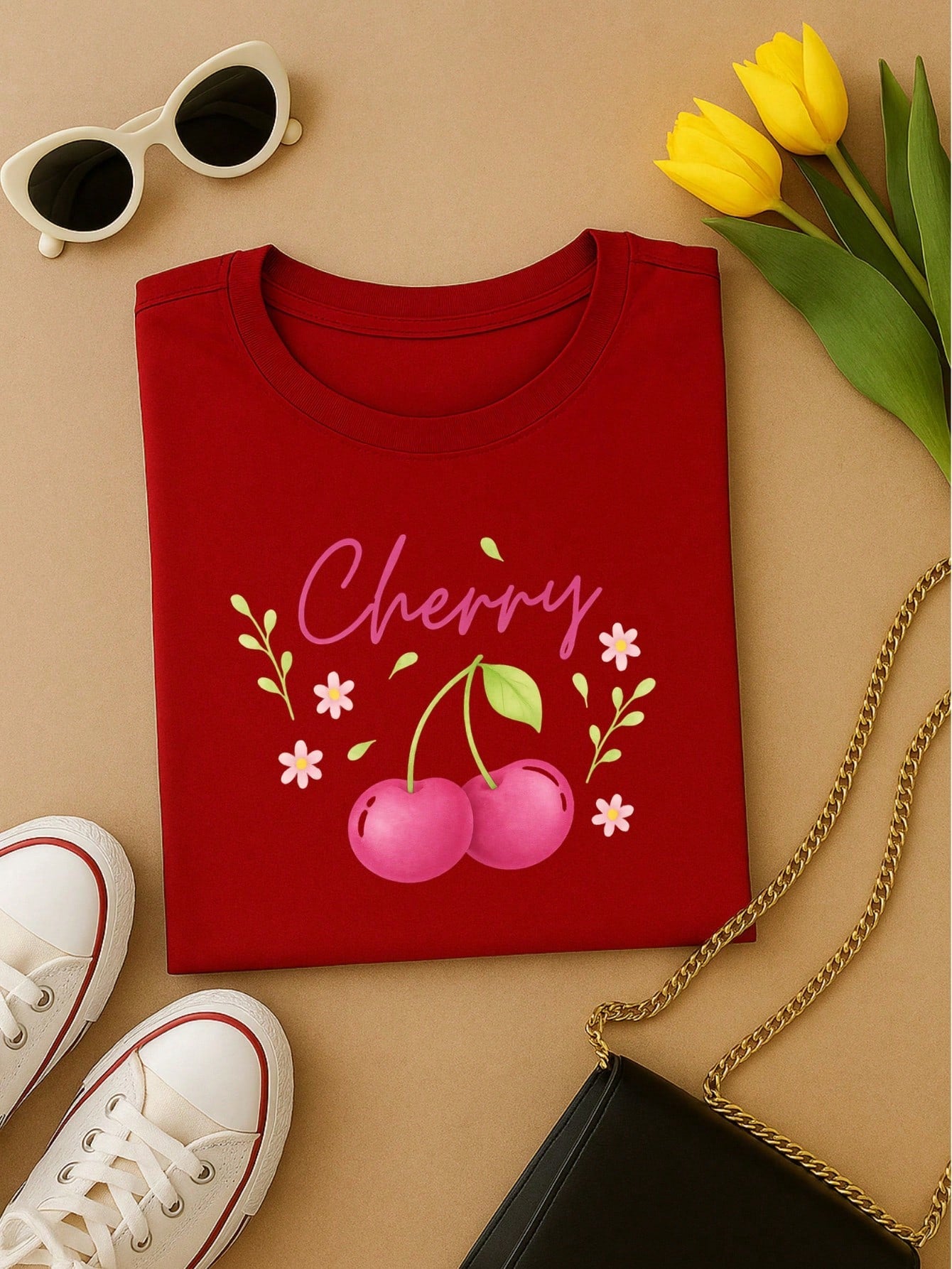 T-Shirt Feminina de Algodão Blusa Básica Estampada 100% Algodão – Onça Cute e Frase Divertida