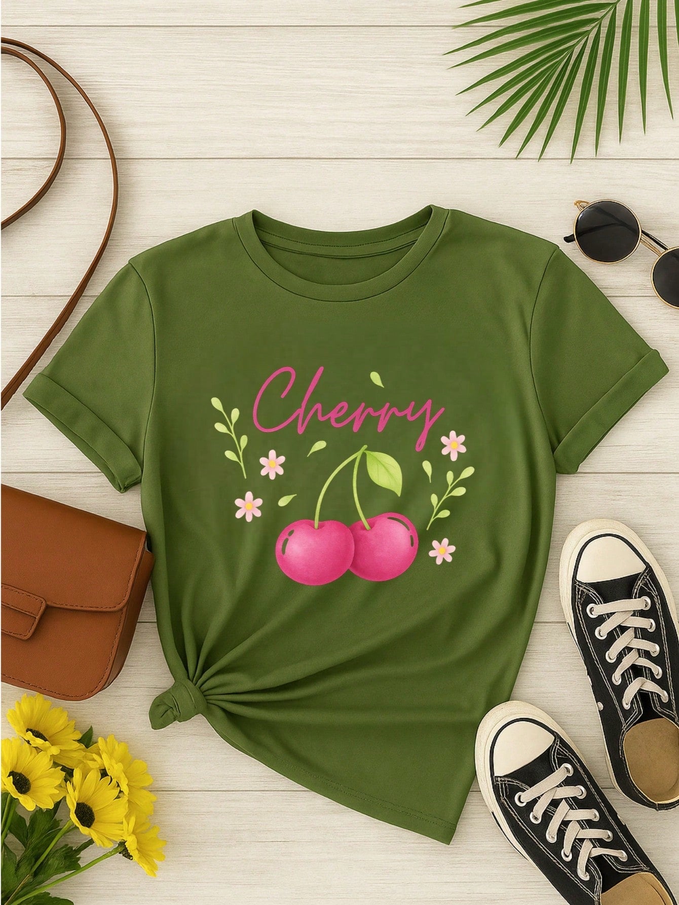 T-Shirt Feminina de Algodão Blusa Básica Estampada 100% Algodão – Onça Cute e Frase Divertida