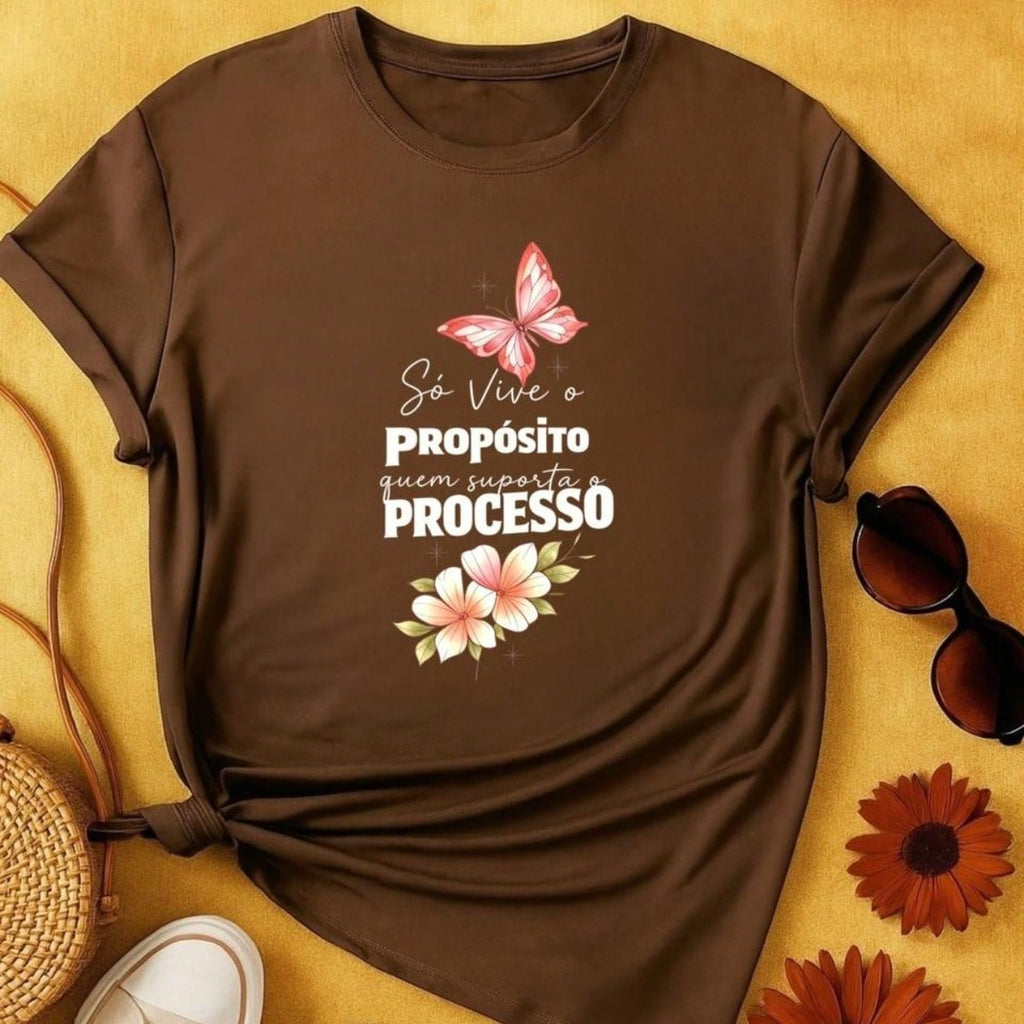 . Blusa Feminina 100% Algodão Estampa Borboleta Frase Motivacional – Confortável e Moderna