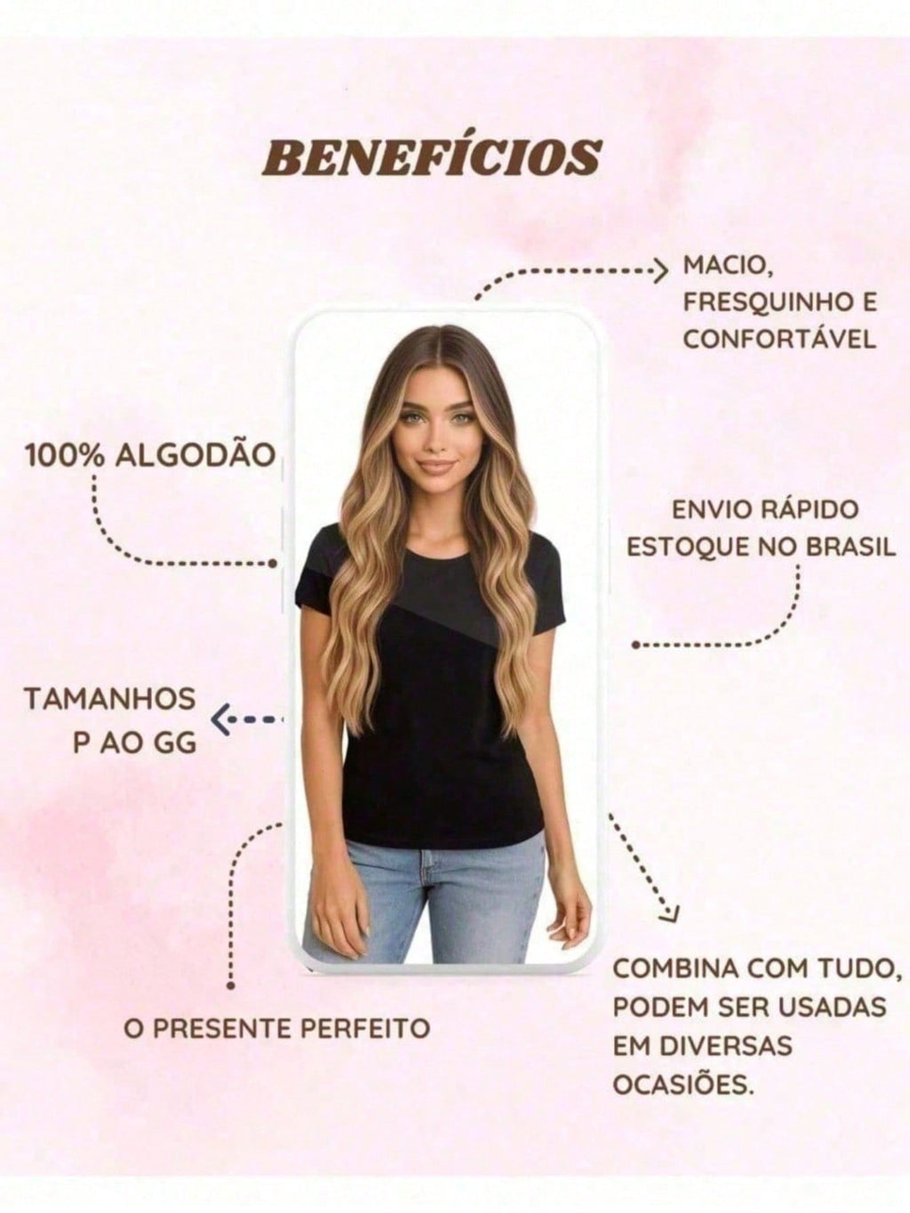 Blusa Feminina Estampa Livrai-me do Mal 100% Algodão Casual | P ao GG