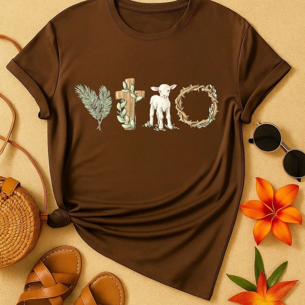 Blusa Feminina 100% Algodão Estampa Vitória Cristã | Camiseta Religiosa Confortável