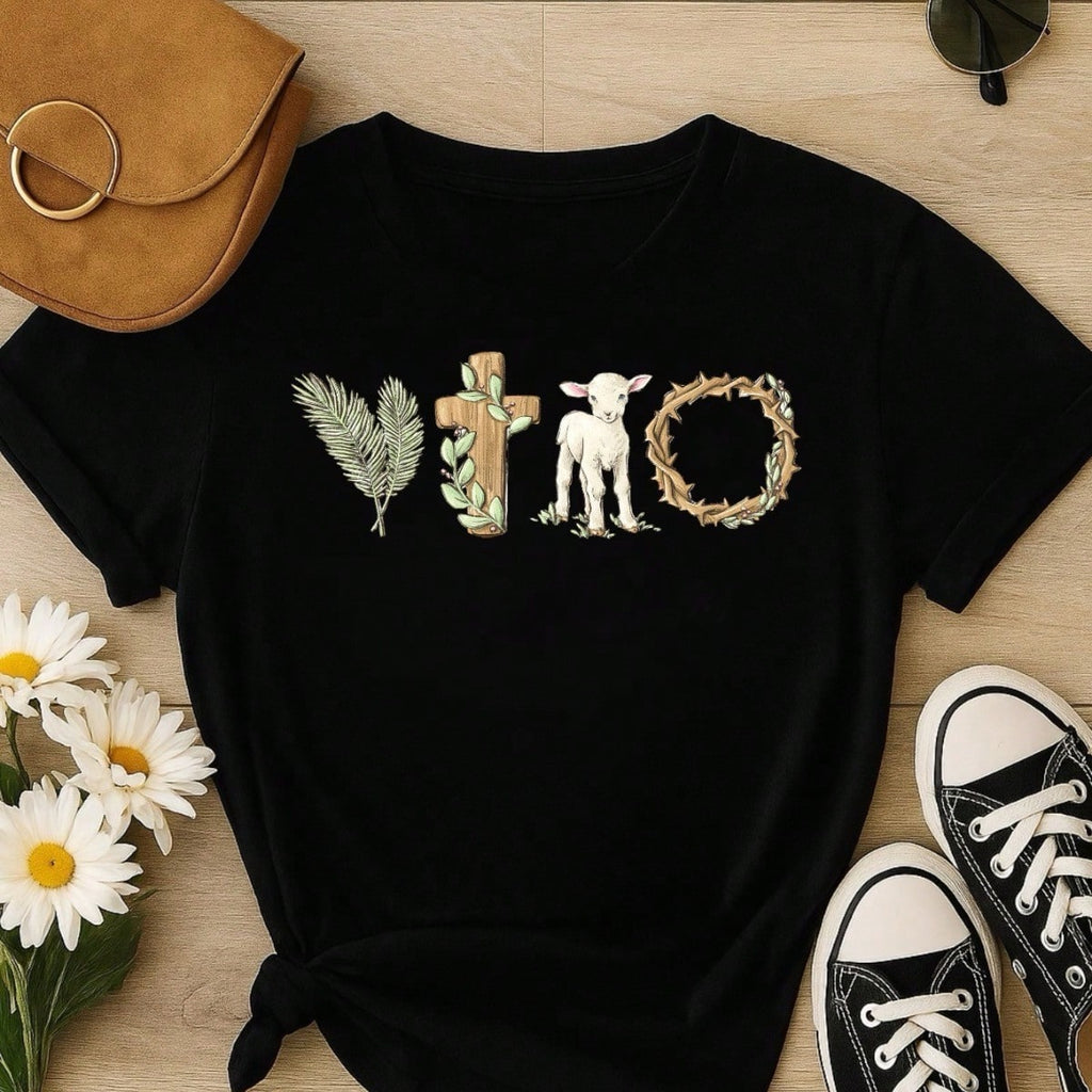 Blusa Feminina 100% Algodão Estampa Vitória Cristã | Camiseta Religiosa Confortável