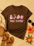 Blusa Feminina 100% Algodão Sweet Summer | Camiseta Estampada Frutas Casual