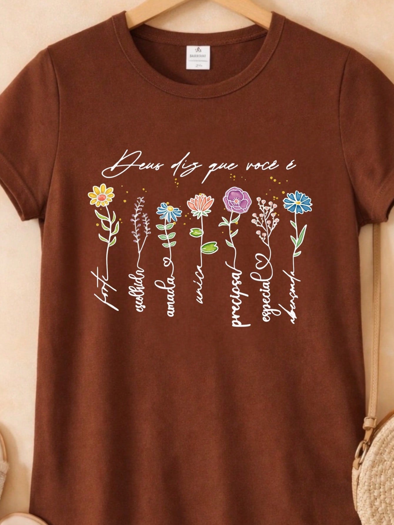 Blusa Feminina Estampada Deus Diz Que Você É 100% Algodão Casual | P ao GG