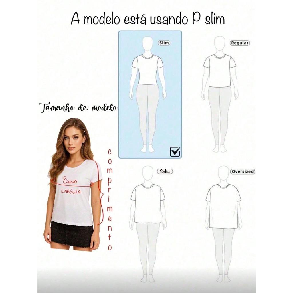 3 Blusas Femininas 100% Algodão Estampa Fé Floral Baby Look | P ao GG