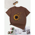 Camiseta T-shirt Flores Girassol Tendencia Amor Babylook 100% Algodão love Fofo