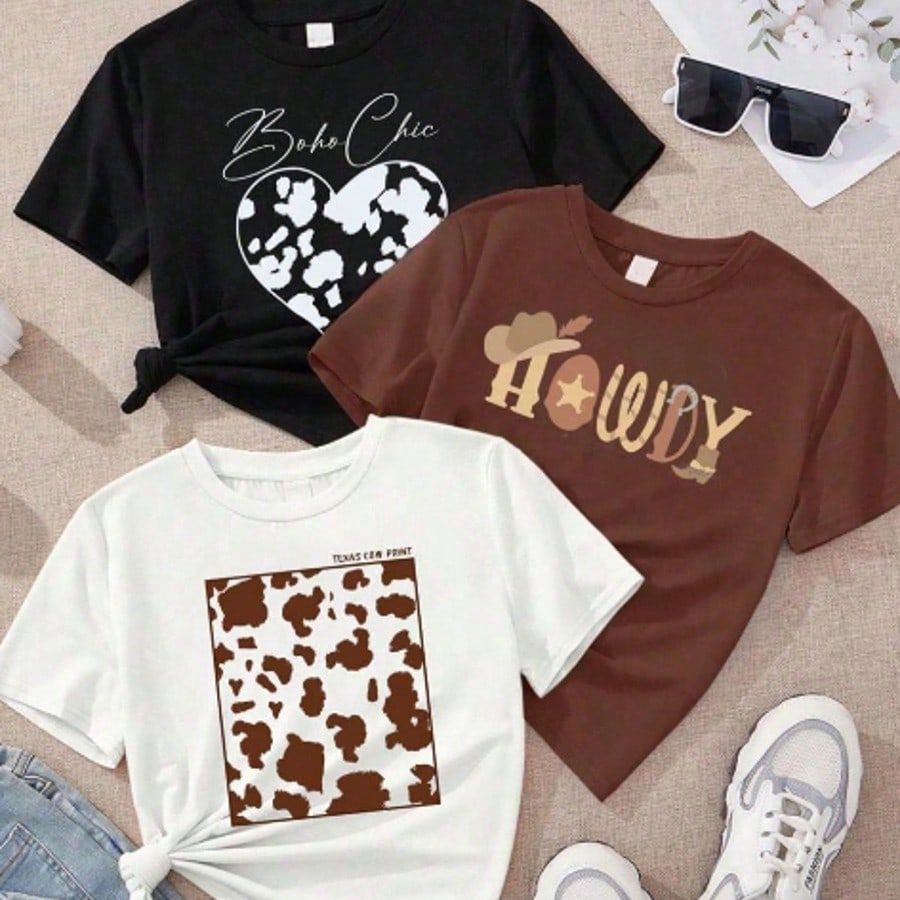 Kit com 8 T-Shirts Blusas Feminina Blusa Baby Look Camiseta Roupa Feminina Algodao