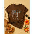 Camiseta Feminina Estampa Just Breathe Algodão Casual Confortável Manga Curta