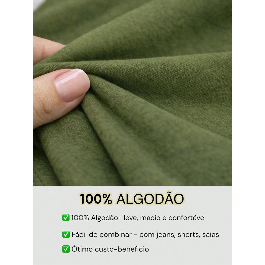 Blusa Feminina Estampada Deus Diz Que Você É 100% Algodão Casual | P ao GG