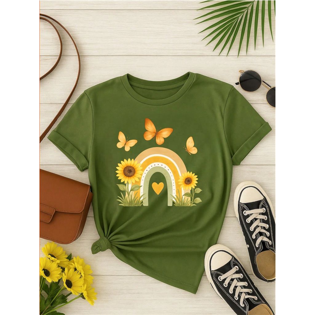 Kit 3 Blusas Femininas Estampadas Casual – Manga Curta, Confortável, Dia a Dia