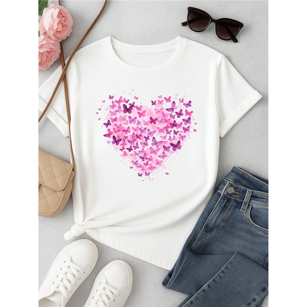 Kit 3 Blusas Femininas Estampadas Casual – Manga Curta, Confortável, Dia a Dia